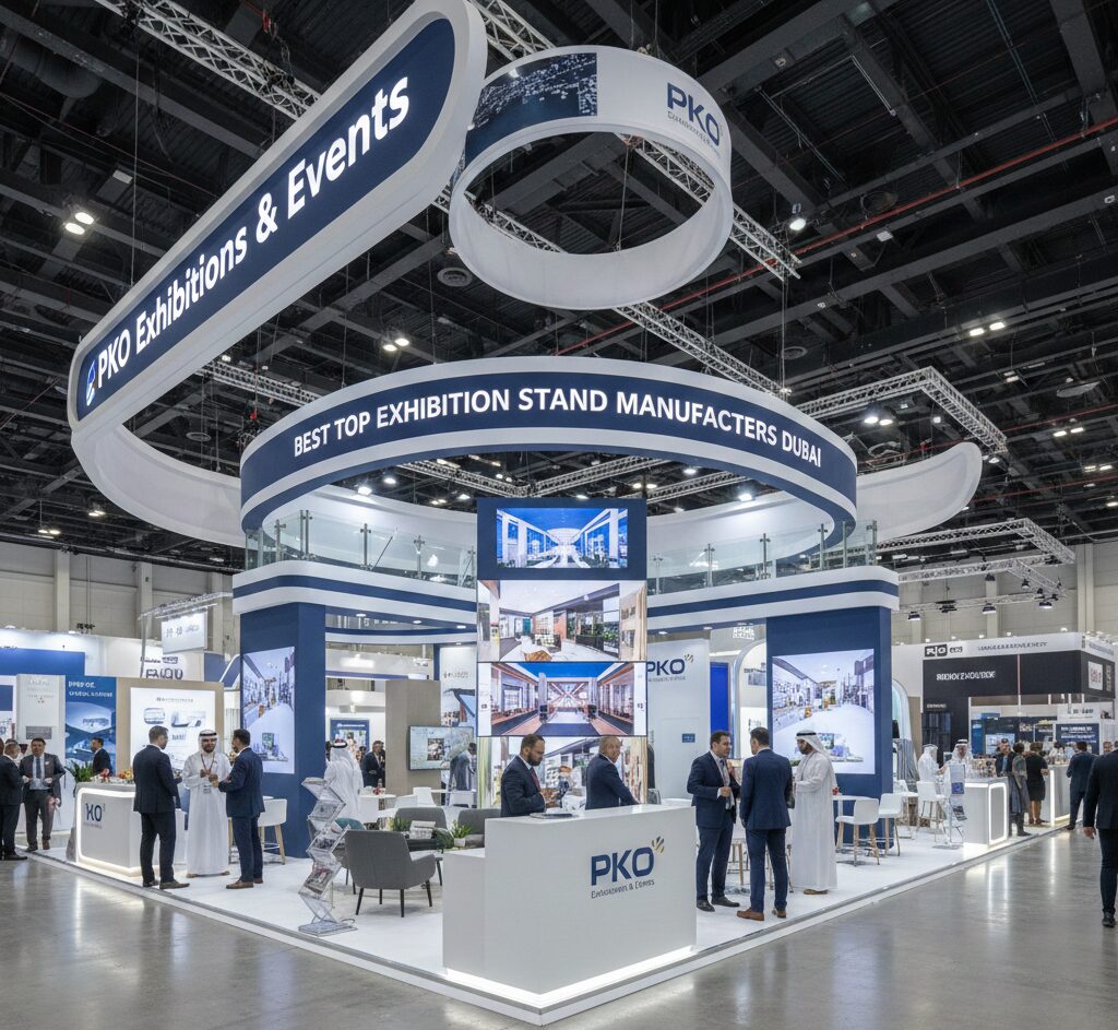 Exhibition stand manufacturers Dubai by PKO Exhibitions & Events custom exhibition booth design and build