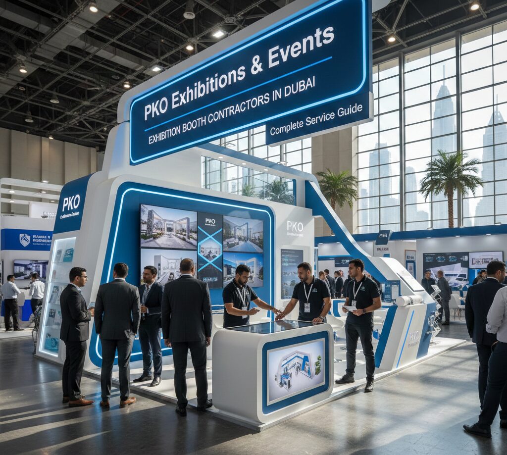 Exhibition booth contractors in Dubai complete service guide by PKO Exhibitions & Events custom trade show stand