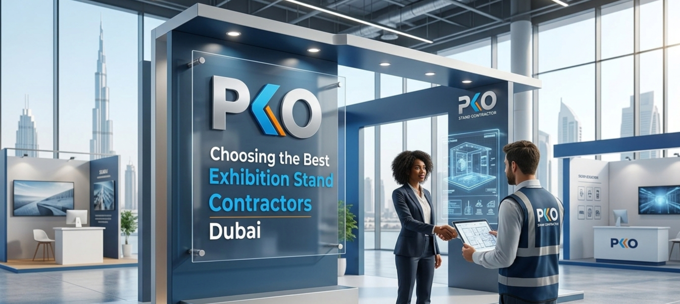 Best Exhibition Stand Contractors Dubai – PKO Client Handshake at Burj Khalifa