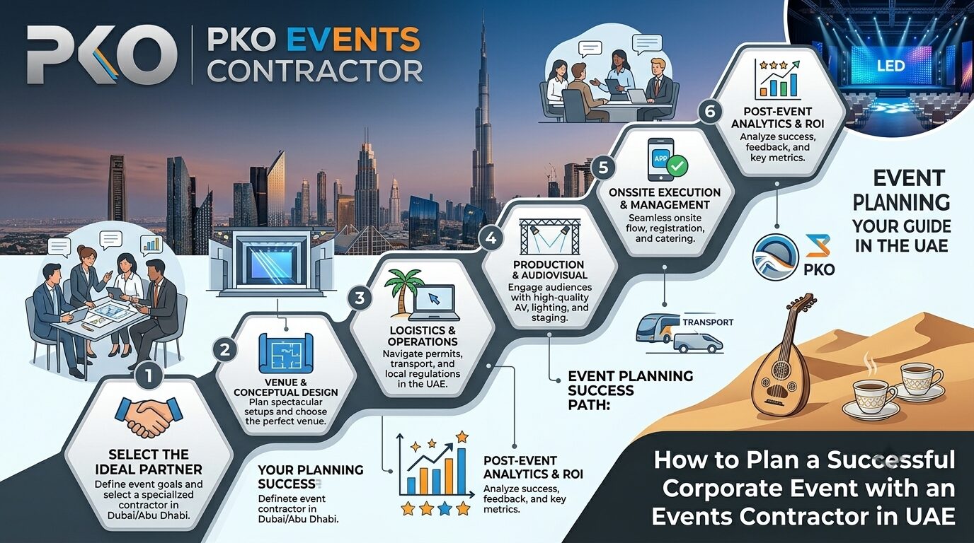 How to Plan a Successful Corporate Event with an Events Contractor in UAE | PKO Events Contractor