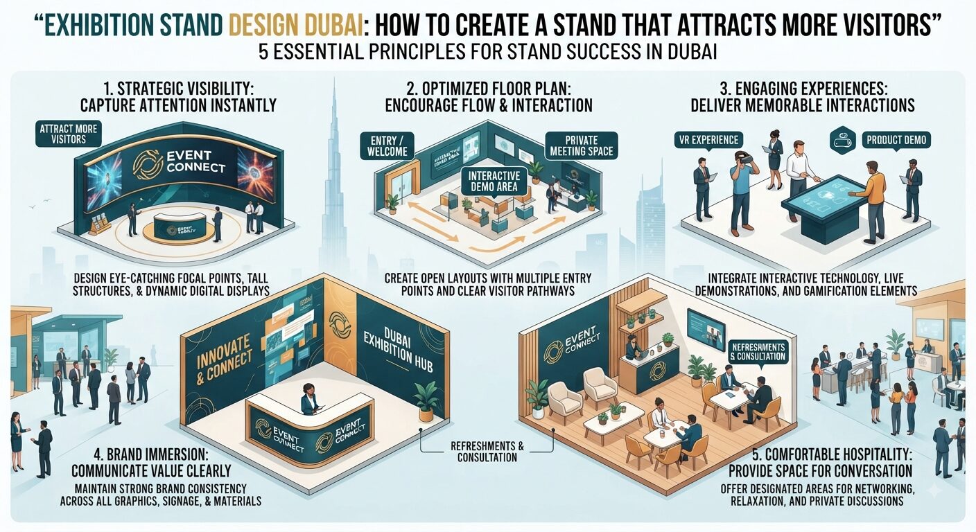 Exhibition Stand Design Dubai – 5 Essential Principles to Attract More Visitors